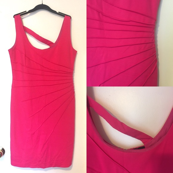 NWOT Point Zero Neon Pink Sheath Sleeveless Dress